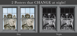 Twin Angel to Demon Changing with  Two 34.5"x60" Backlit Posters