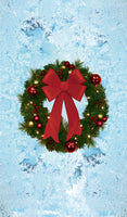 Santa Claus  (less than 10 left Forever) and Wreath Combo Decorations 34.5"x60" Backlit Poster  2 Posters