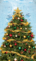 Santa Claus (less than 10 left FOREVER) and Christmas Tree Combo Decorations 34.5"x60" Backlit Poster  2 Posters